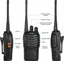 Kit x2 Radios Profesionales Baofeng UV-82 + Auriculares profesionales gratuitos